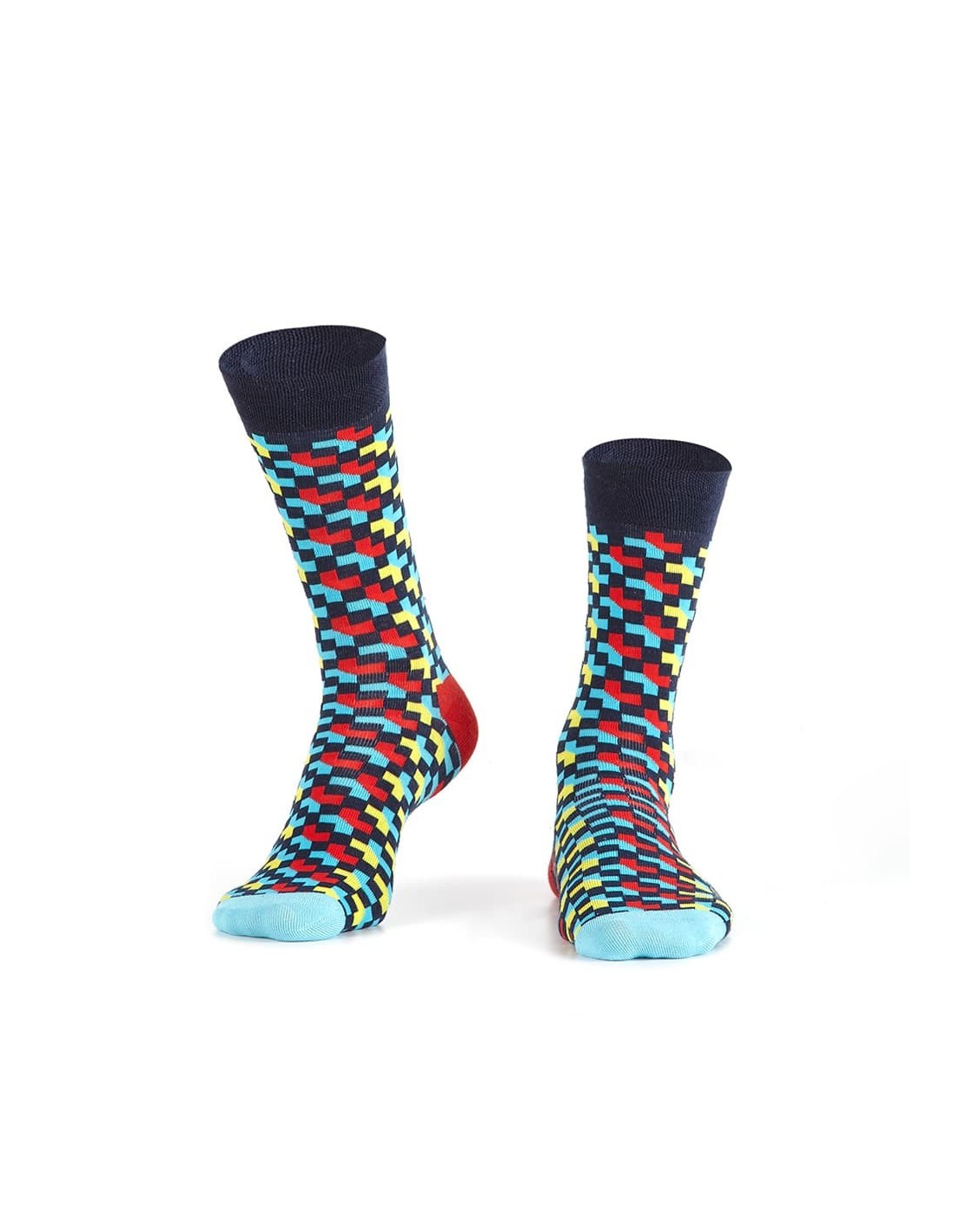 Colorful men\'s socks with crosses SM08 - Online store - Boutique